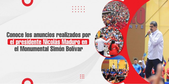 Conoce los anuncios realizados por el presidente Nicolás Maduro en el Monumental Simón Bolívar